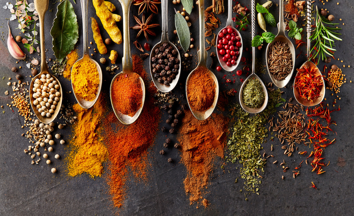 Aromatic spice blend in bowl